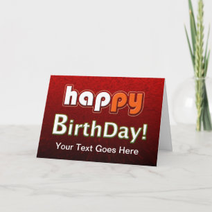 Cartão Feliz aniversário personalizável