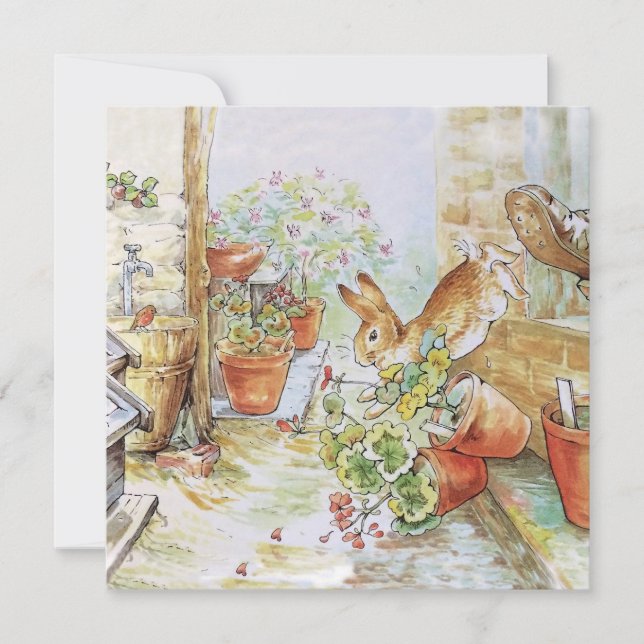 Cartão Feliz aniversário Peter o coelho (Frente)