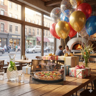 Cartão Feliz Aniversário Piadas de Pizza Engraçadas