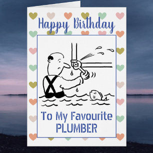 Cartão Feliz Aniversário Plumber
