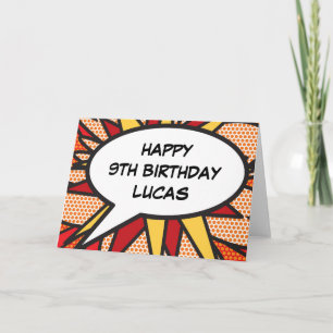 Cartão FELIZ ANIVERSÁRIO Pop de Arte de BD