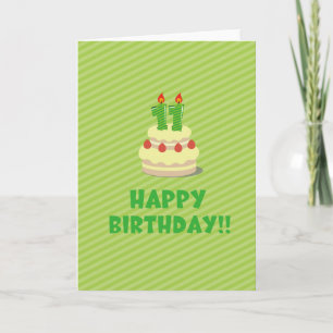 Cartão Feliz aniversario!! (por 11 anos velho)