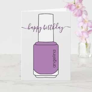 Cartão Feliz Aniversário Povô de Arte Púrpura