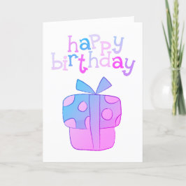 Cartão Feliz Aniversário Presente