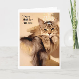 Cartão Feliz Aniversário Princesa vazio