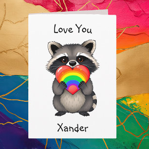 Cartão Feliz aniversário   Raccoon LGBTQ