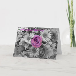 Cartão Feliz aniversário - Rosa Rosa Rosa Rosa