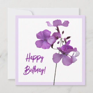 Cartão Feliz aniversário, roxo, trendê, giro