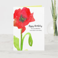 Feliz Aniversário Secretário Executivo Poppy Flowe