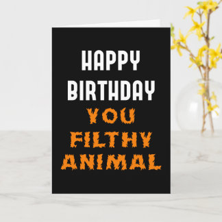 Cartão Feliz Aniversário Seu Insulto Engraçado Animal