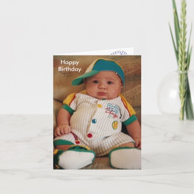 Cartão Feliz aniversário, Slugger (Frente)