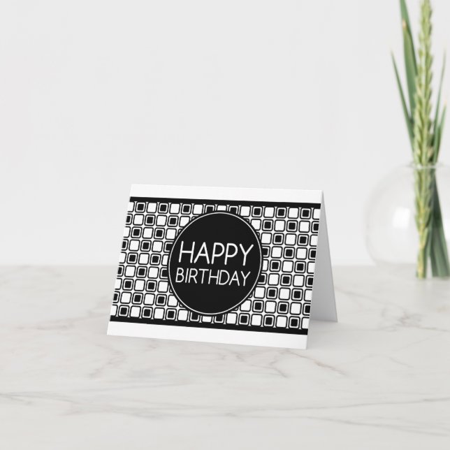 Cartão feliz aniversário (studioSquares) (Frente)