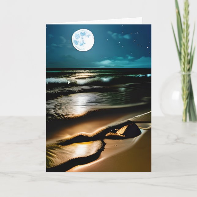 Cartão Feliz Aniversário, Swetheart Belo Oceano (Frente)