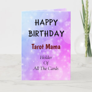 Cartão Feliz Aniversário Tarot Mama design