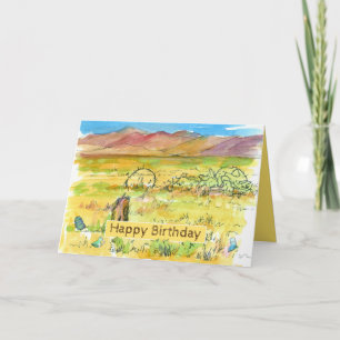 Cartão Feliz Aniversário Tesouros do Deserto da Detecção 