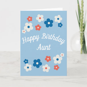 Cartão Feliz aniversário tia - Bonito aniversário