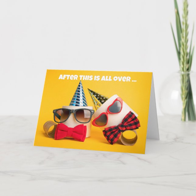 Cartão Feliz Aniversário Toilet Paper Coronavírus Humor (Frente)