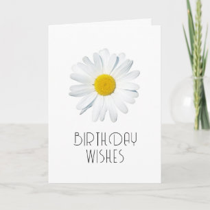 Cartão Feliz Aniversário Única Margarida