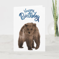 Feliz Aniversário Urso da Floresta Marrom