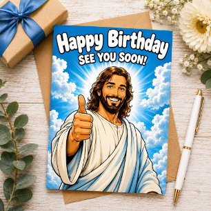Cartão Feliz Aniversário — Vejo Você Em Breve!