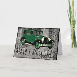 Cartão Feliz Aniversário Velho Chap