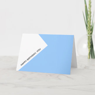 Cartão Feliz aniversário, você
