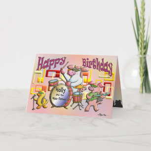 Cartão Feliz aniversário!  Você Rock!