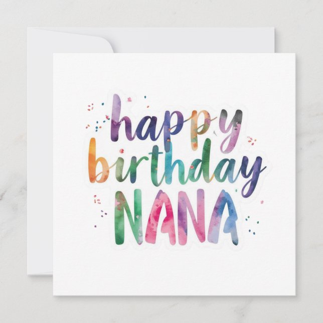 Cartão Feliz Aniversário Vovó (Frente)