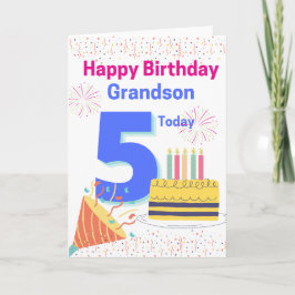 Cartão Feliz Aniversário Vovô - 5 Hoje