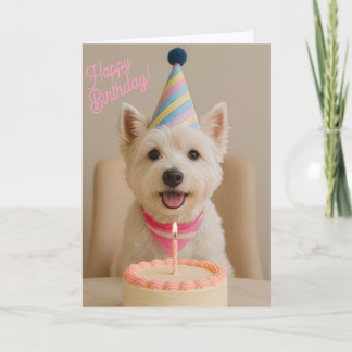 Cartão Feliz Aniversário Westie Aniversário
