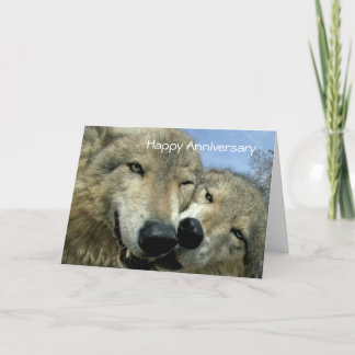 Cartão Feliz Aniversário - Wolf Mates - para casal