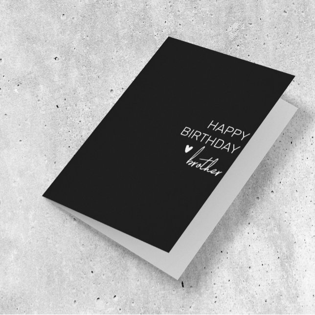 Cartão Feliz Aniversmo Irmão minimalista Simples (Criador carregado)