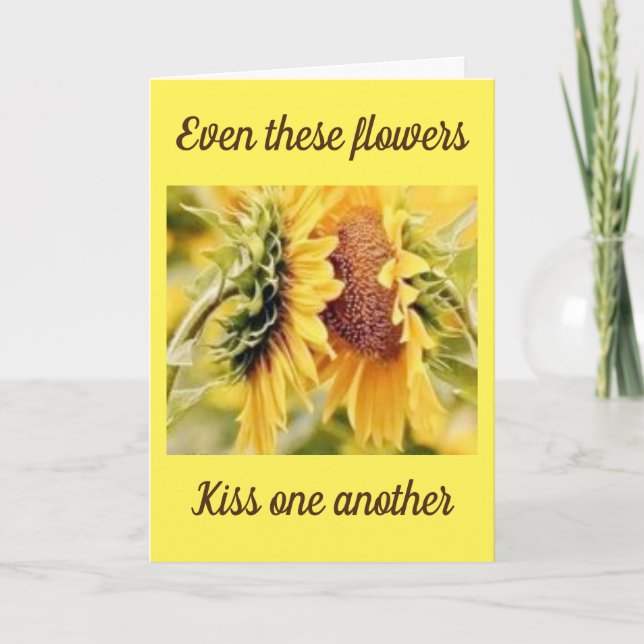 CARTÃO FELIZ **^ANNIVERSARY*** KISS DE VAMOS (Frente)