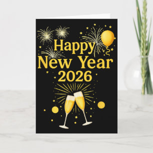 Cartão Feliz Ano Novo 2026