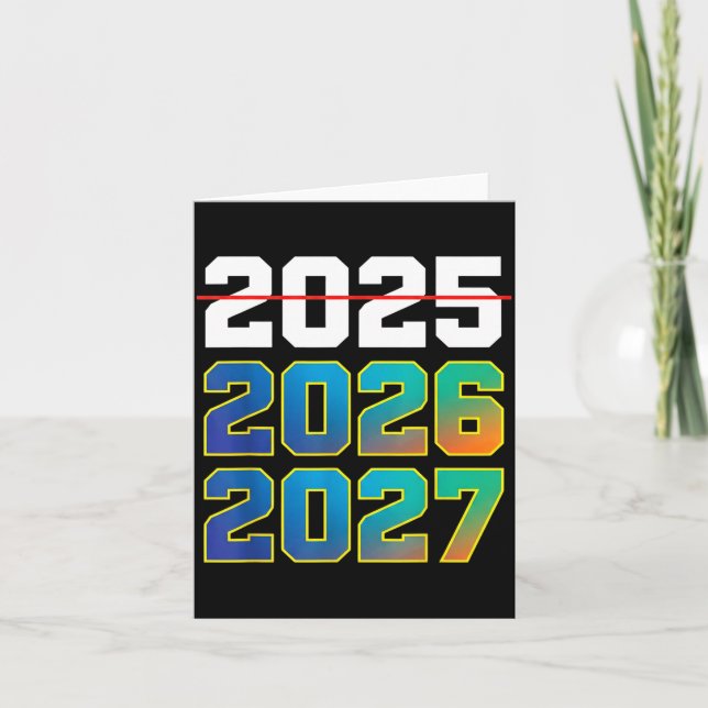 Cartão Feliz Ano Novo 2026 Chegando Em Breve 2027 Engraça (Frente)