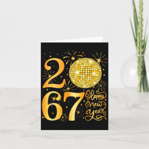 Cartão Feliz Ano Novo 2067 Engraçado 67 Seis Sete Meme An