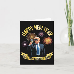 Cartão Feliz ano novo de trump Fazer Anos novos Excelente