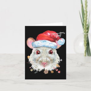 Cartão Feliz Ano Novo do Rato - Camiseta Pajama Rat