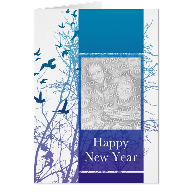Cartão feliz ano novo (ecrã ambiente) (Frente)