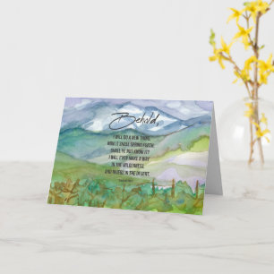 Cartão Feliz ano novo - Escritura Isaiah - Bíblia Verse