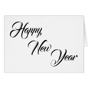 Cartão Feliz ano novo, placa