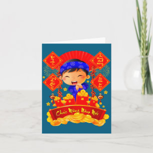 Cartão Feliz Ano Novo Tet Decoração do Ano Novo Vietnamit