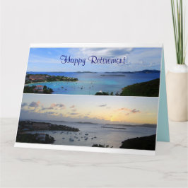 Cartão Feliz aposentadoria, Cruz Bay Collage, Rua.