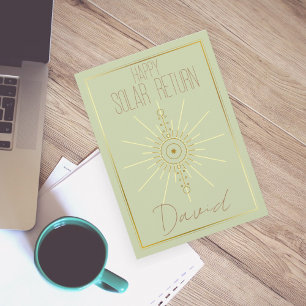 Cartão Feliz Astrologia de Regresso Solar Astrologia Aniv