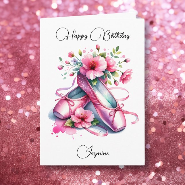 Cartão Feliz Balé de Aniversário e Garota de Página Coran (Criador carregado)