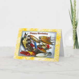 Cartão Feliz Batalhão de Pescar Aniversário