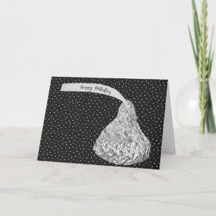 Cartão Feliz Beijo de Aniversário em Pontos