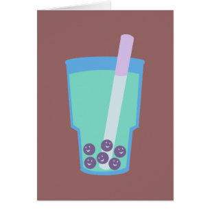 Cartão Feliz Boba Tea Bubbles