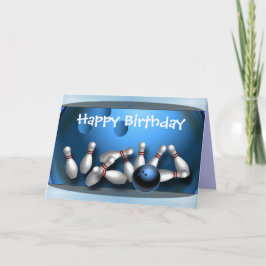 Cartão Feliz Boliche de aniversário