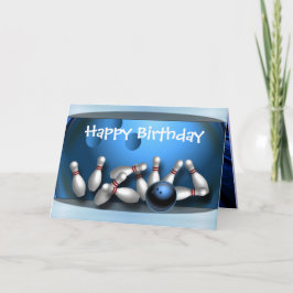 Cartão Feliz Boliche de aniversário